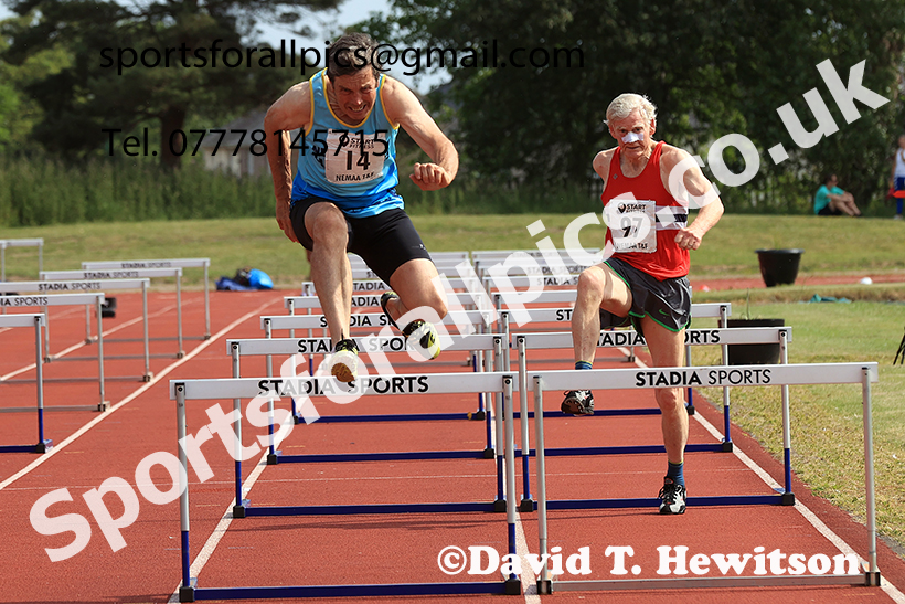 Hurdles, 2025 NEMAA Track and Field, Monkton. Photo: David T. Hewitson/Sports for All Pics